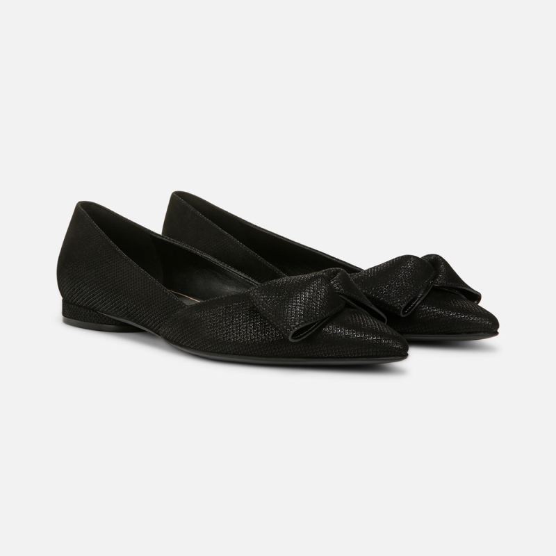 Naturalizer Women's Havana Bow Flat - Black Leather