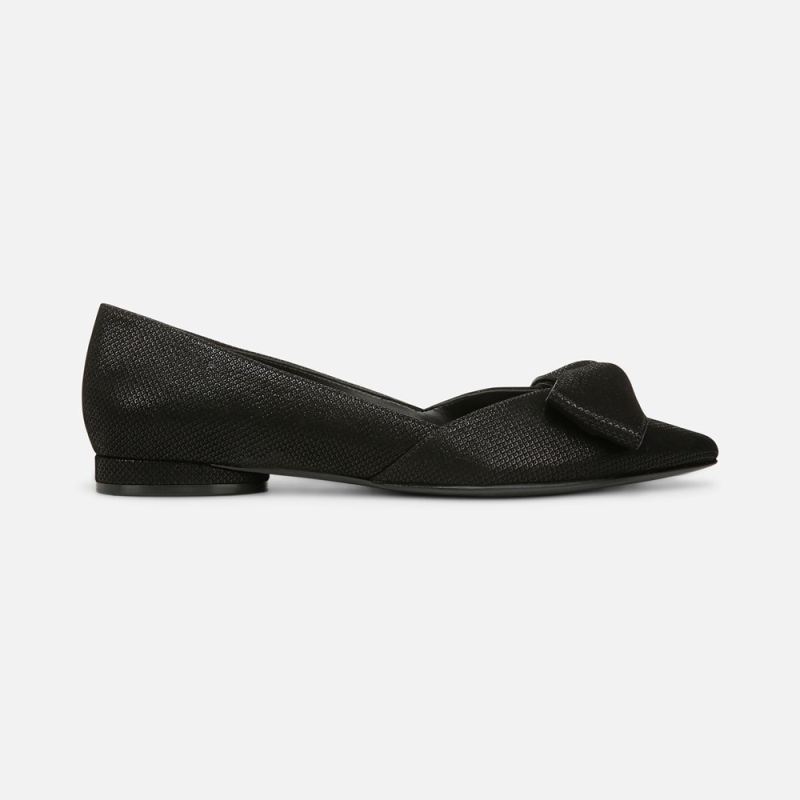 Naturalizer Women's Havana Bow Flat - Black Leather