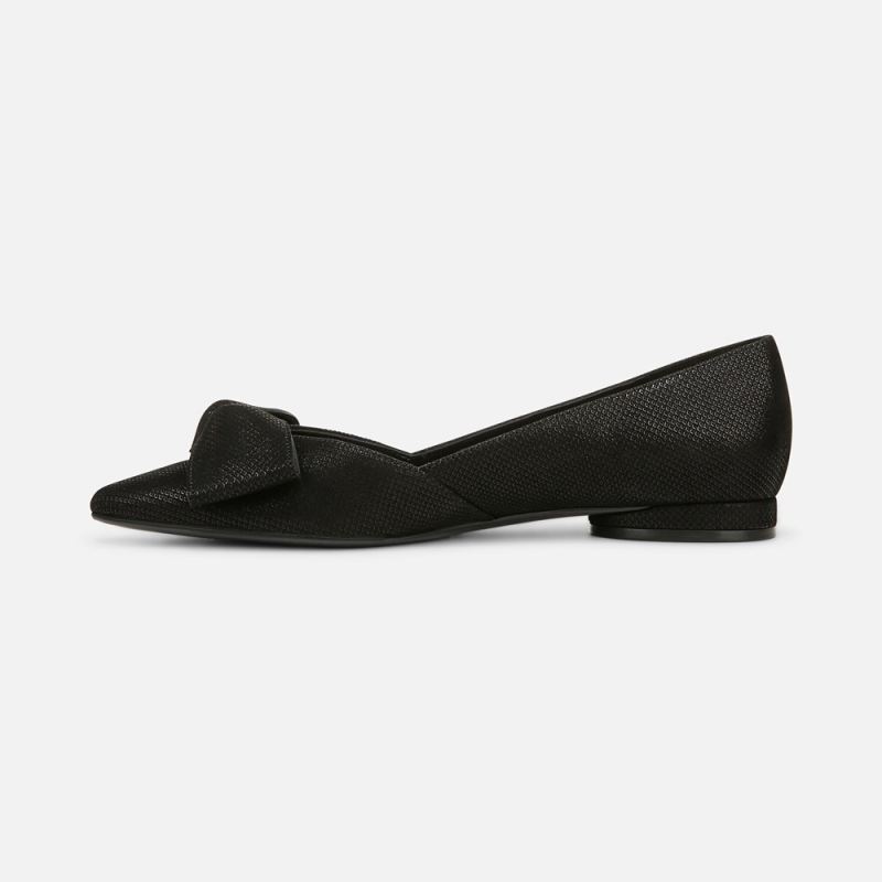 Naturalizer Women's Havana Bow Flat - Black Leather