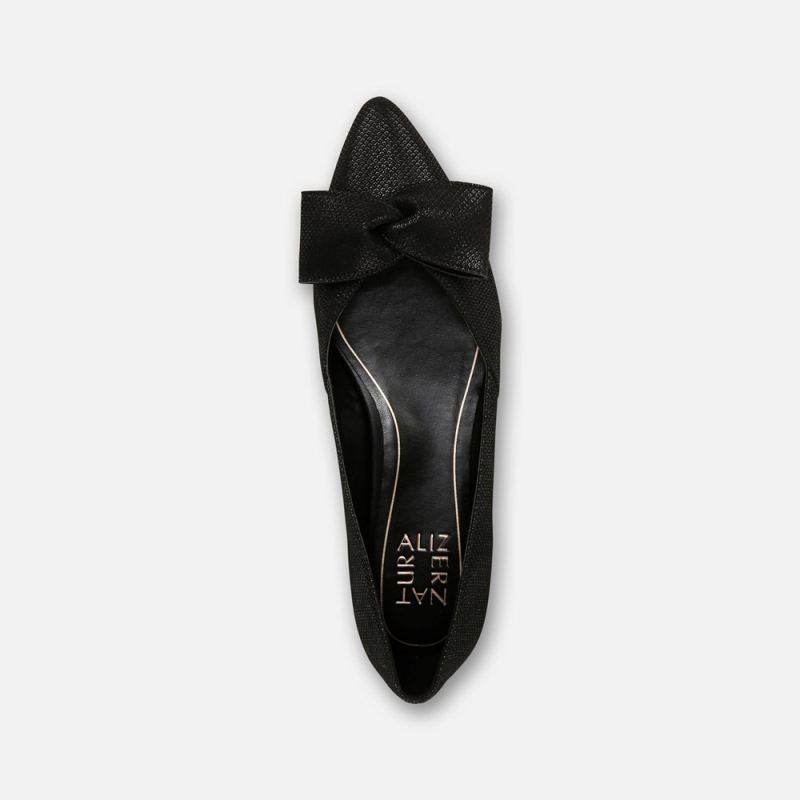 Naturalizer Women's Havana Bow Flat - Black Leather