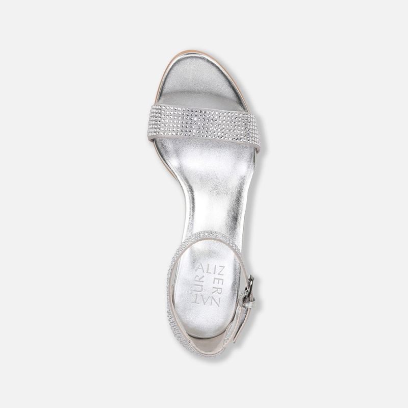 Naturalizer Women's Vera Dress Sandal - Silver Satin