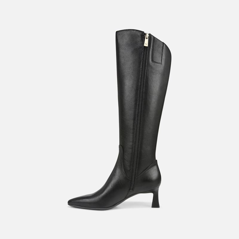 Naturalizer Women's Deesha Wide Calf Knee High Boot - Black Leather