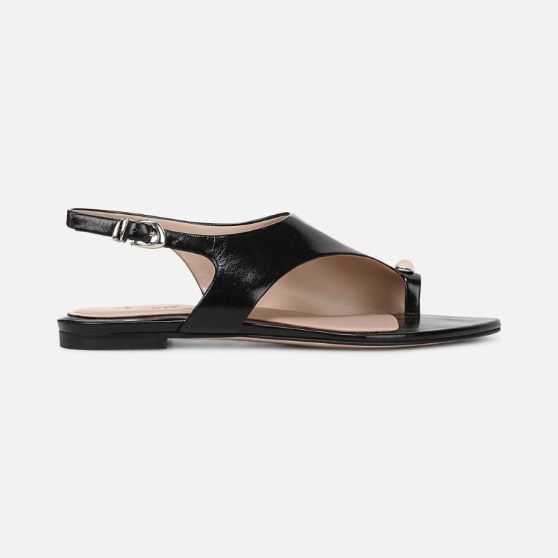 Naturalizer Women's 27 EDIT Via Sandal - Black Leather
