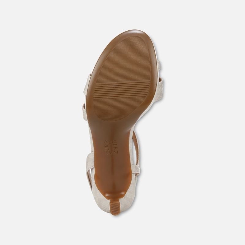 Naturalizer Women's Abby Dress Sandal - Beige Faux Leather
