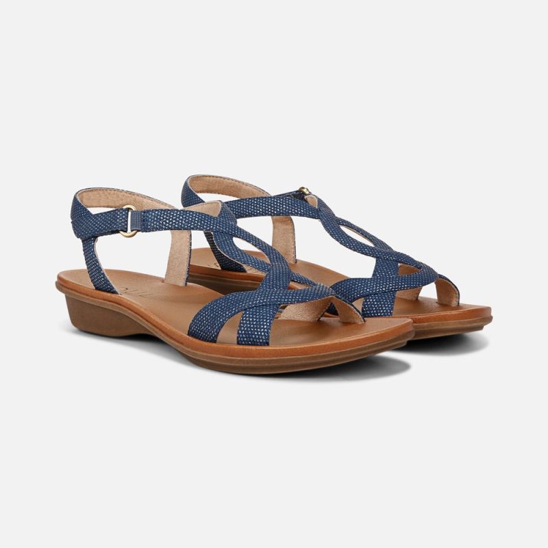 Naturalizer Women's SOUL Solo Sandal - Blue Synthetic