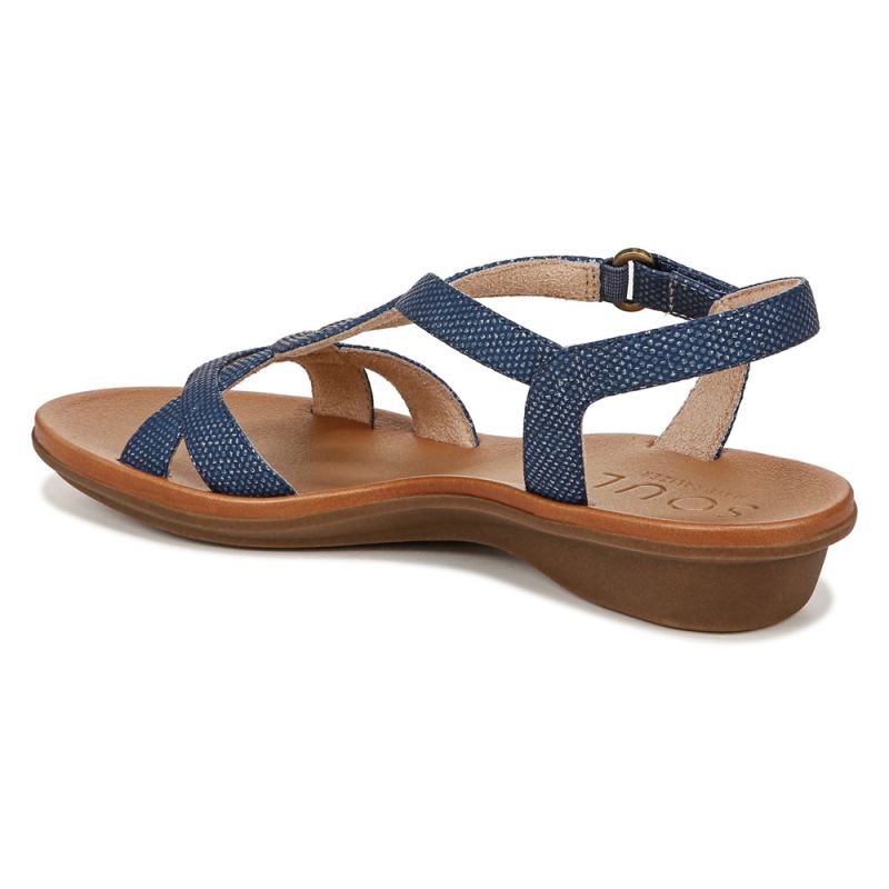 Naturalizer Women's SOUL Solo Sandal - Blue Synthetic