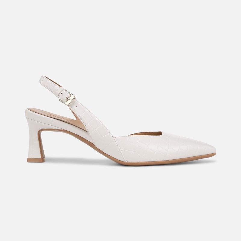 Naturalizer Women's Dalary Slingback Pump - Warm White Faux Leather