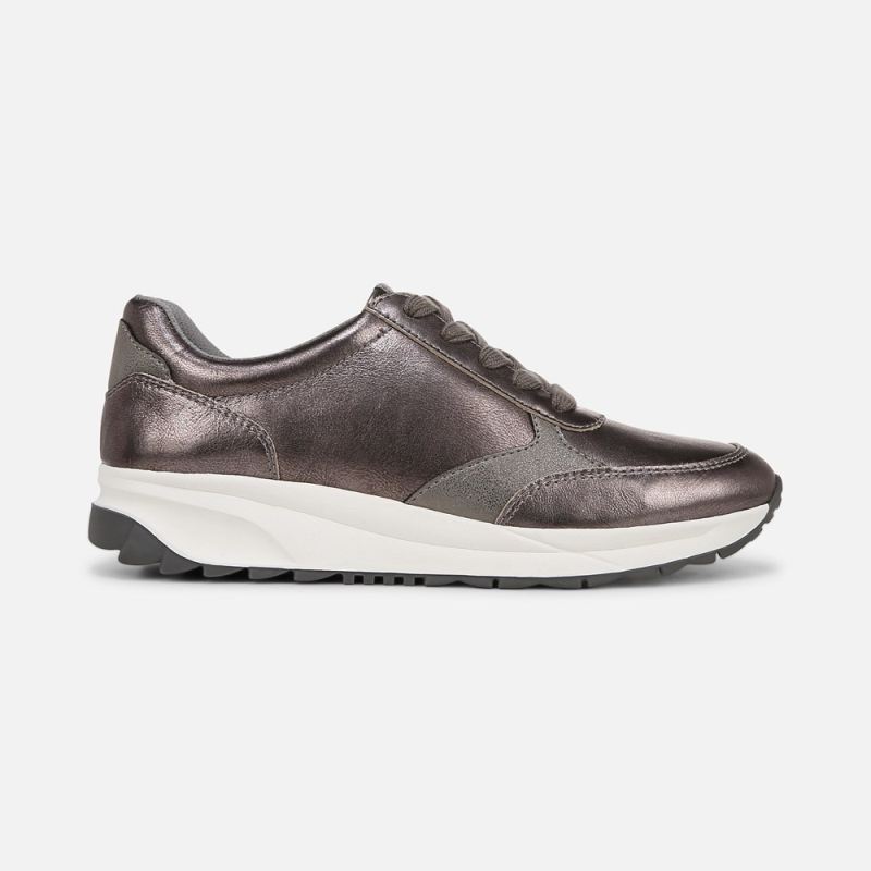 Naturalizer Women's Shay Lace Up Sneaker - Pewter Leather