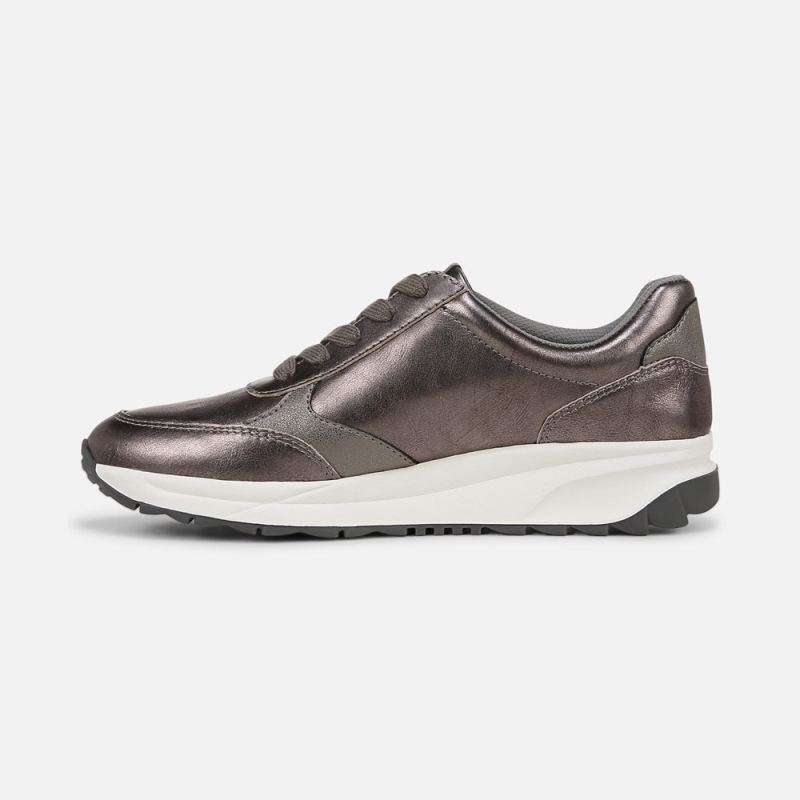 Naturalizer Women's Shay Lace Up Sneaker - Pewter Leather