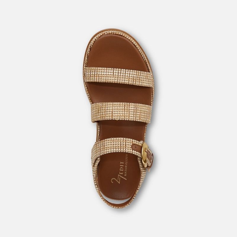 Naturalizer Women's 27 EDIT Zizi Sandal - Metallic Raffia