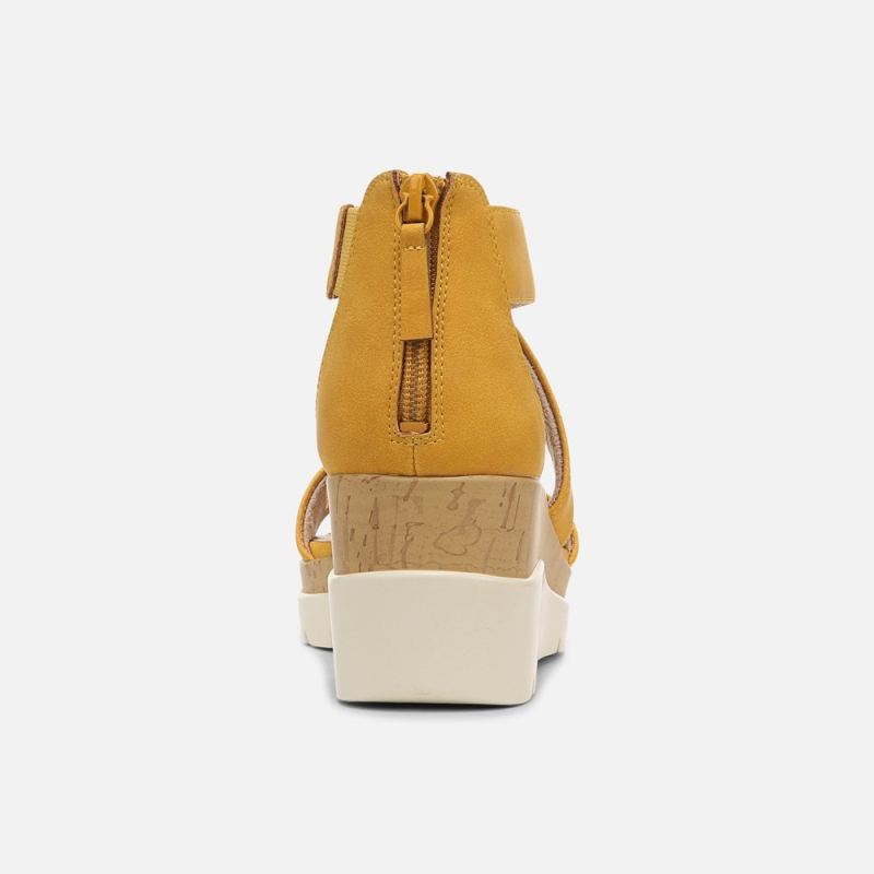 Naturalizer Women's Soul Goodtimes Wedge Sandal - Yellow Synthetic
