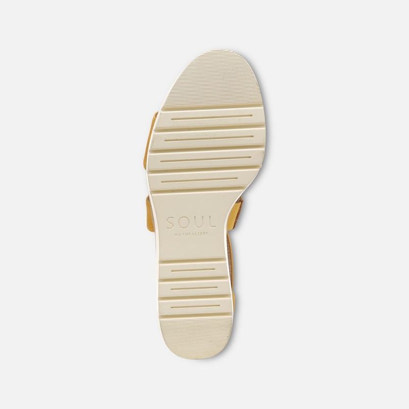Naturalizer Women's Soul Goodtimes Wedge Sandal - Yellow Synthetic