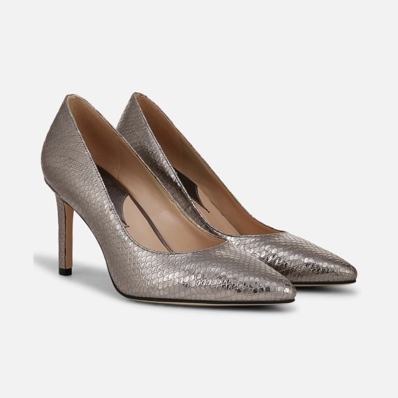 Naturalizer Women's 27 EDIT Adele Pump - Silver Leather