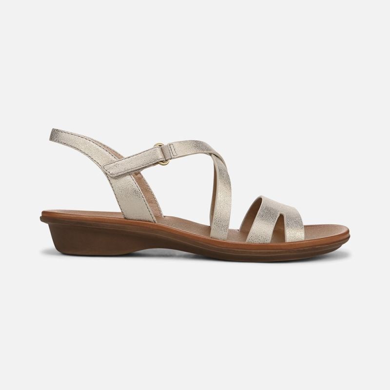 Naturalizer Women's SOUL Shenna Sandal - Gold Faux Leather