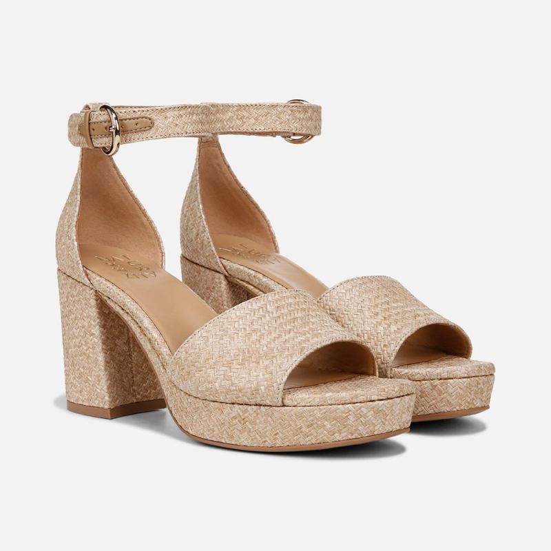 Naturalizer Women's Pearlyn Dress Sandal - Wheat Woven Fabric
