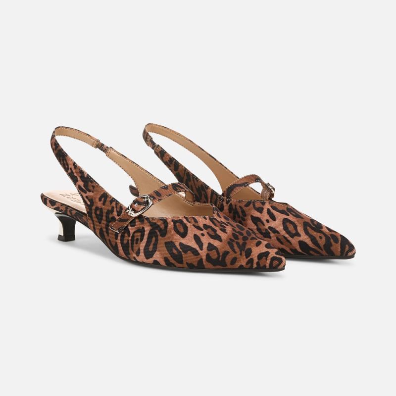 Naturalizer Women's Grayson Mary Jane Slingback - Leopard Print Fabric