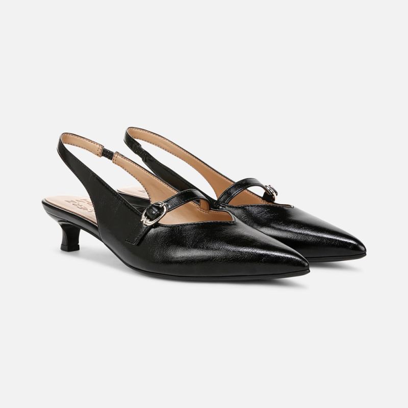 Naturalizer Women's Grayson Mary Jane Slingback - Black Faux Leather