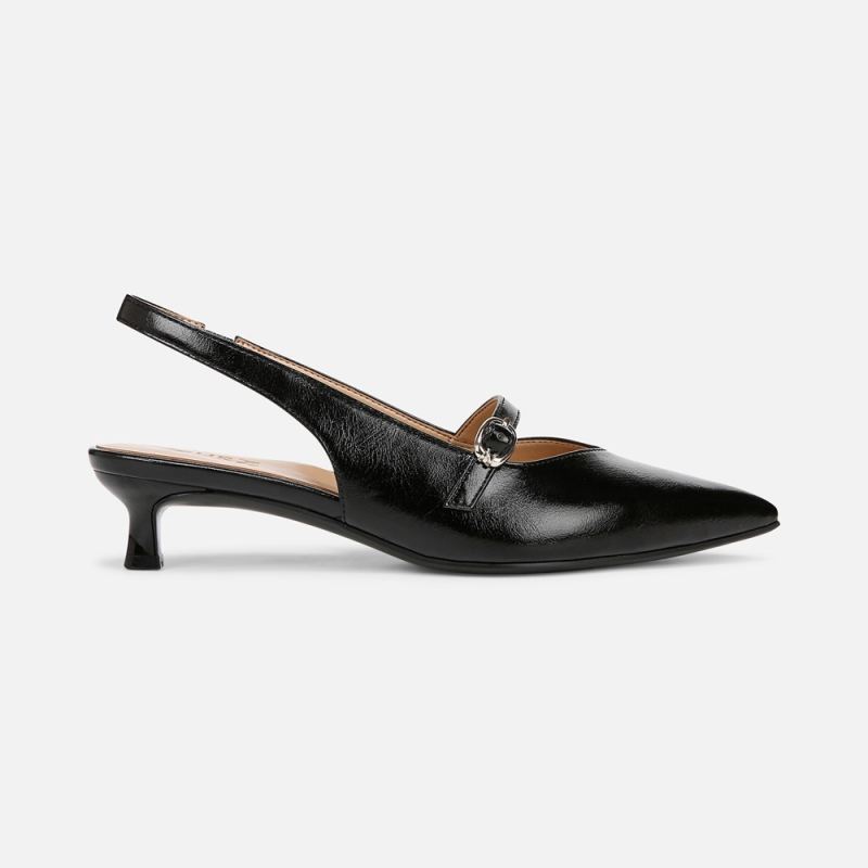 Naturalizer Women's Grayson Mary Jane Slingback - Black Faux Leather