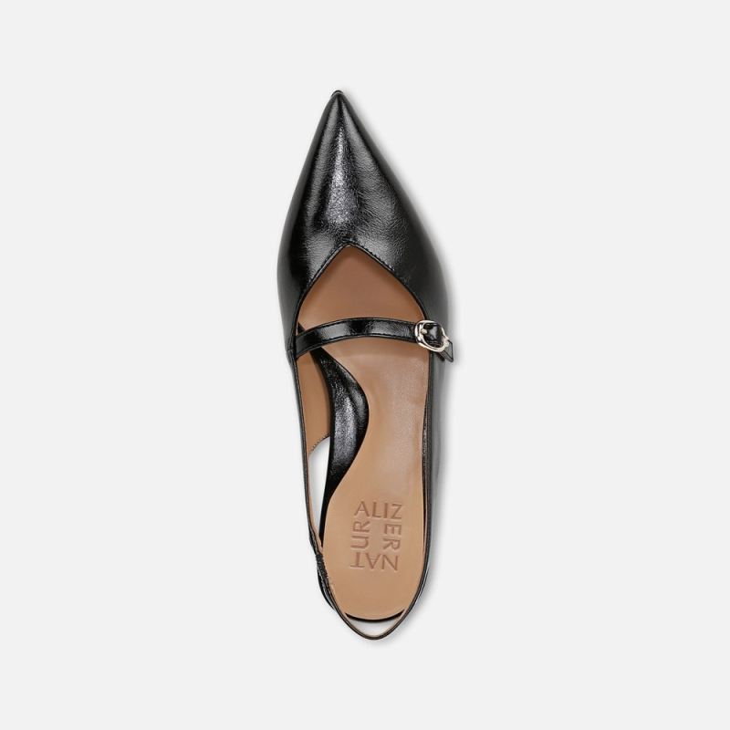 Naturalizer Women's Grayson Mary Jane Slingback - Black Faux Leather