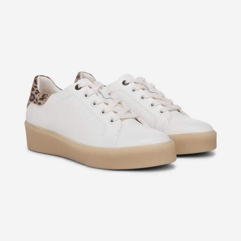 Naturalizer Women's Morrison 2.0 Lace Up Sneaker - Warm White/Leopard Leather