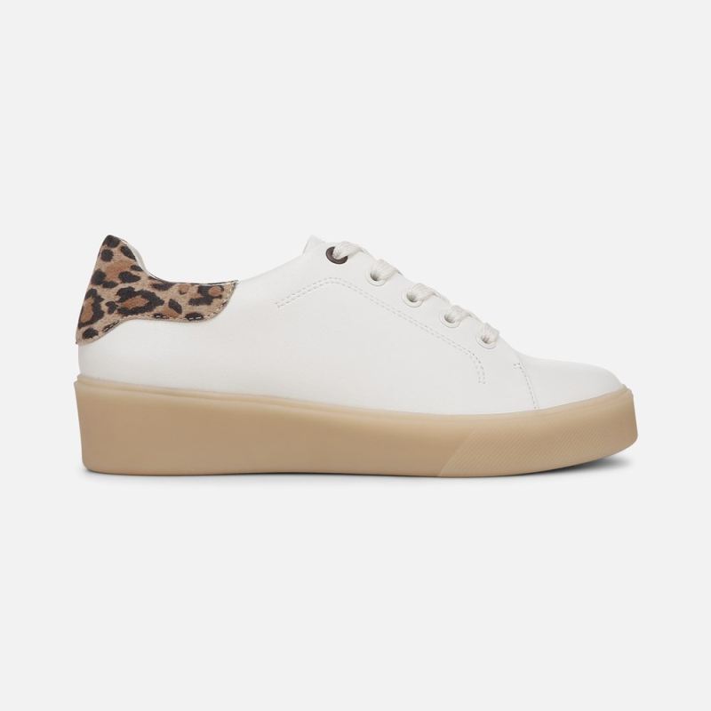 Naturalizer Women's Morrison 2.0 Lace Up Sneaker - Warm White/Leopard Leather