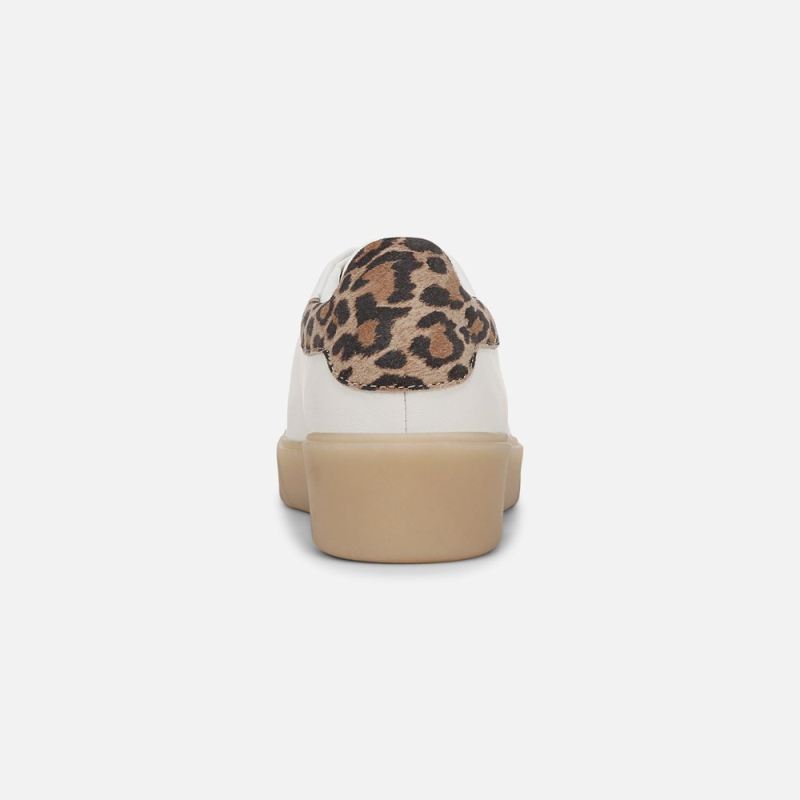 Naturalizer Women's Morrison 2.0 Lace Up Sneaker - Warm White/Leopard Leather