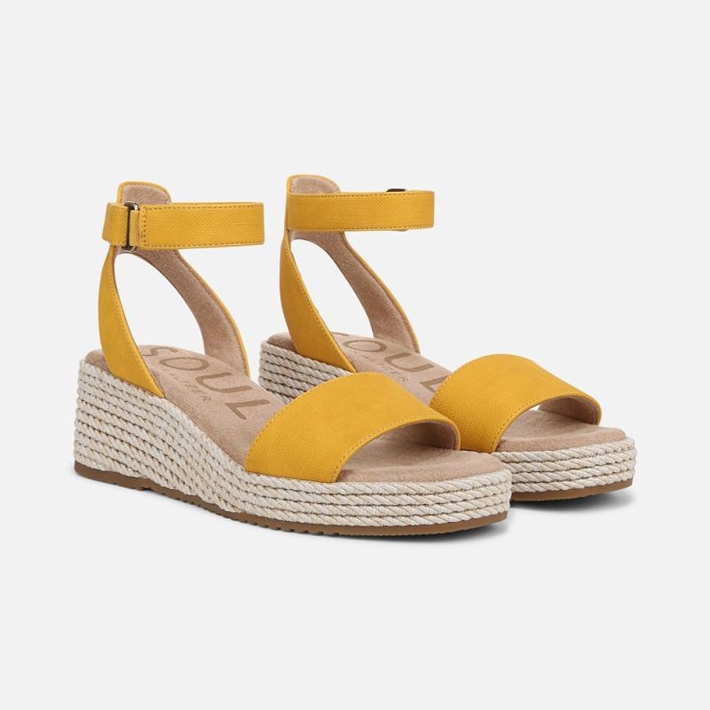 Naturalizer Women's SOUL Gloria Espadrille - Yellow Fabric