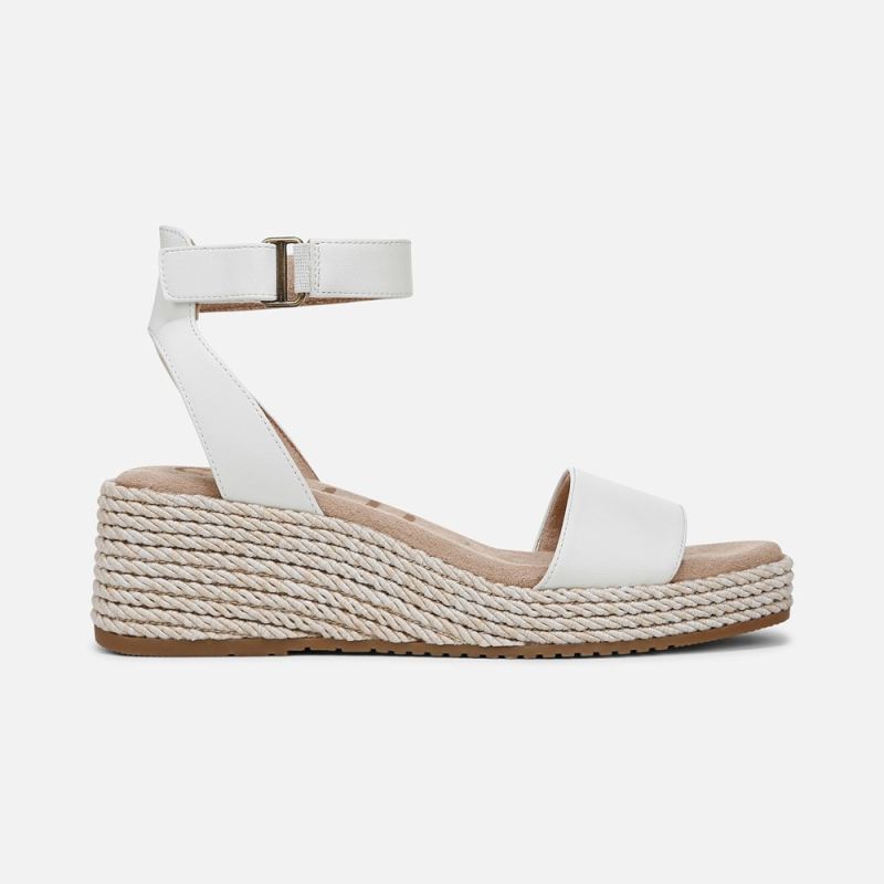 Naturalizer Women's SOUL Gloria Espadrille - White Faux Leather