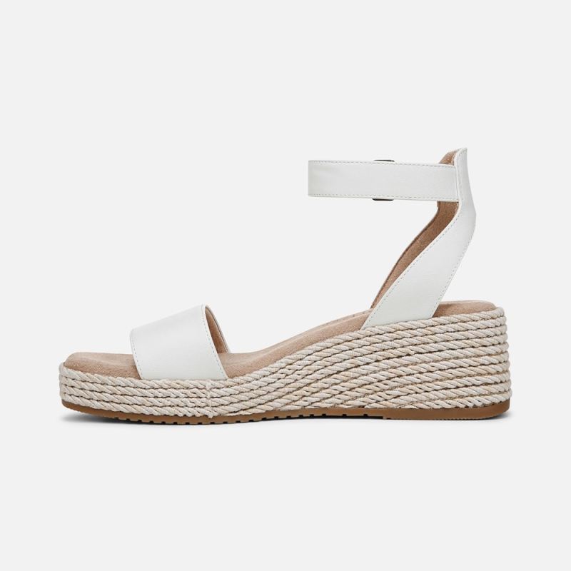 Naturalizer Women's SOUL Gloria Espadrille - White Faux Leather