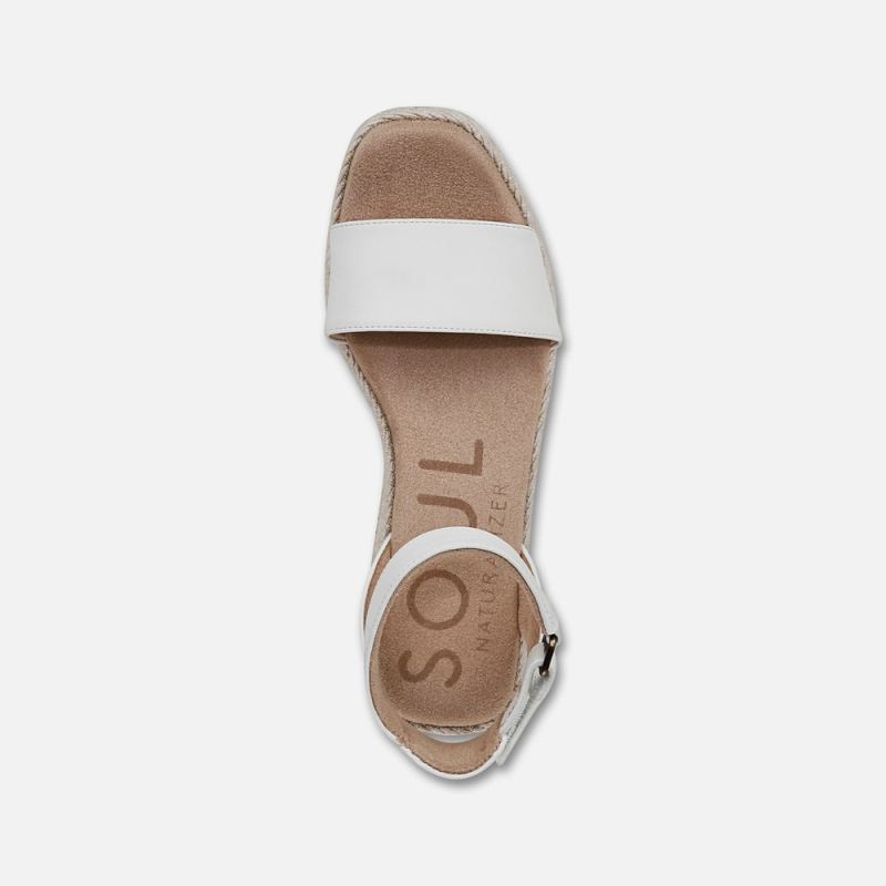 Naturalizer Women's SOUL Gloria Espadrille - White Faux Leather
