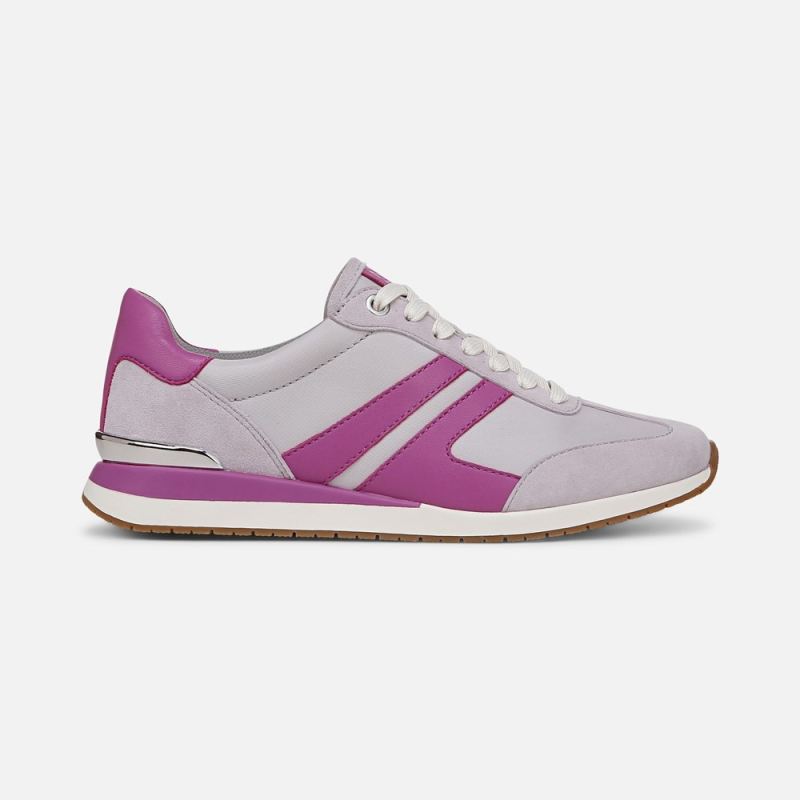 Naturalizer Women's Lorena Lace Up Sneaker - Iced Lilac Fabric \u0026 Suede