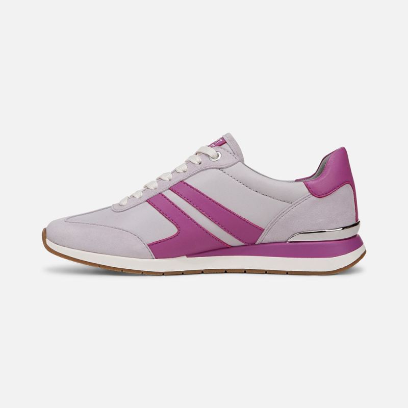 Naturalizer Women's Lorena Lace Up Sneaker - Iced Lilac Fabric \u0026 Suede
