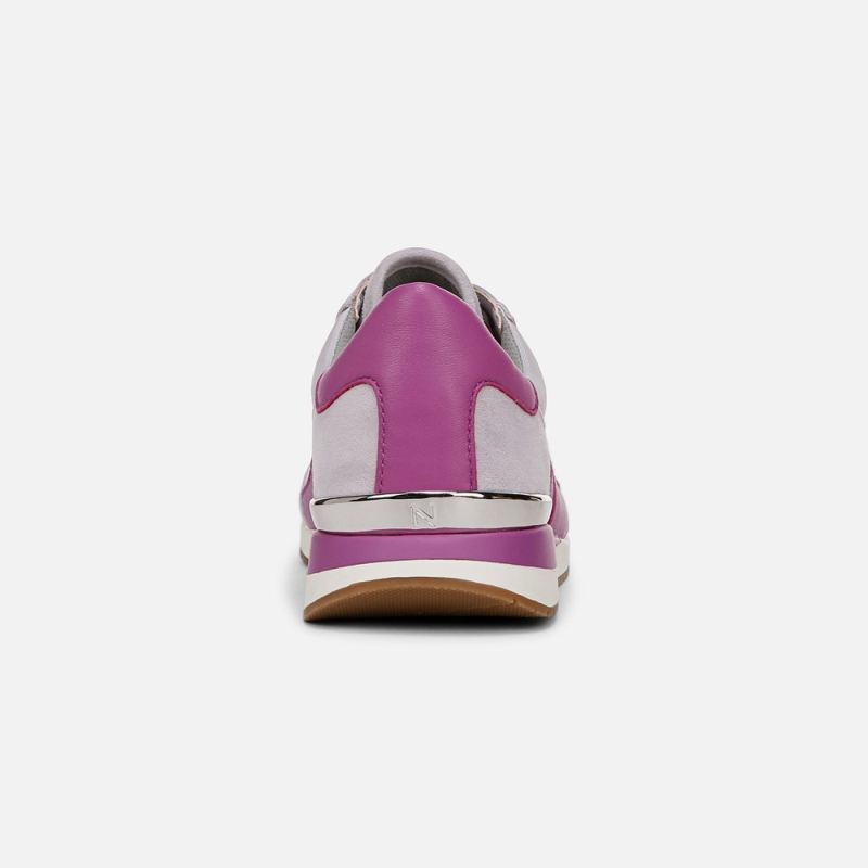 Naturalizer Women's Lorena Lace Up Sneaker - Iced Lilac Fabric \u0026 Suede