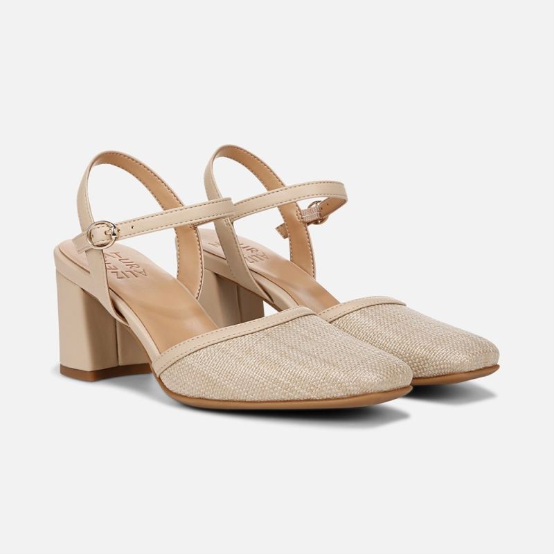 Naturalizer Women's Wave Dress Shoe - Tan Straw Fabric