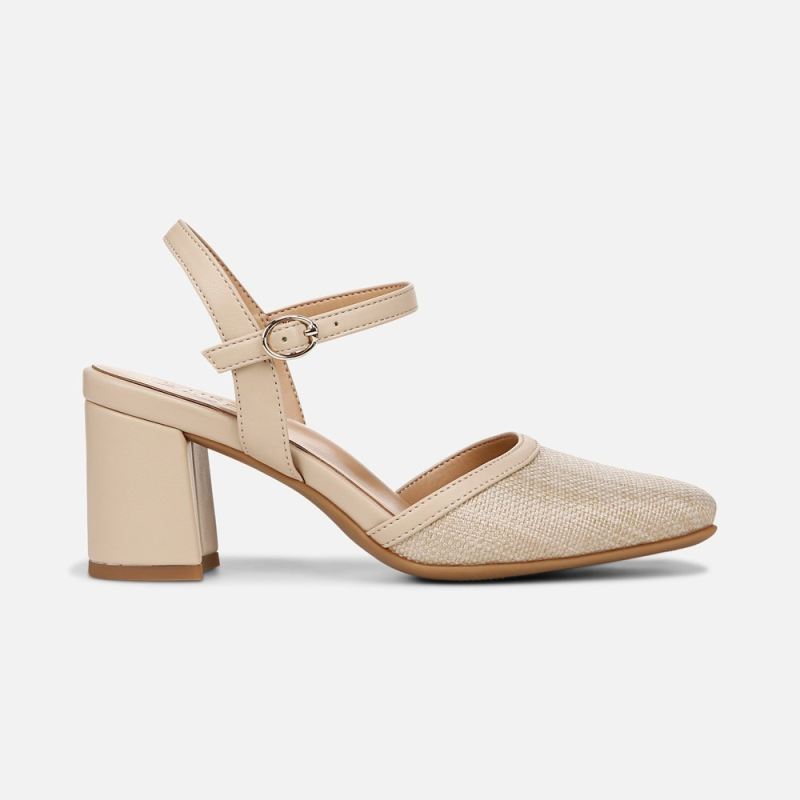 Naturalizer Women's Wave Dress Shoe - Tan Straw Fabric