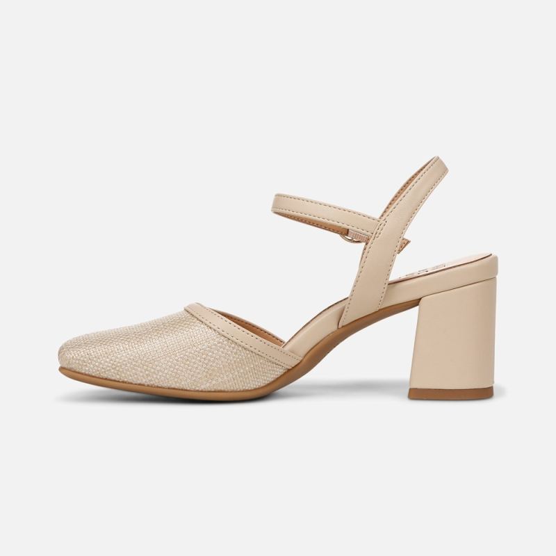 Naturalizer Women's Wave Dress Shoe - Tan Straw Fabric