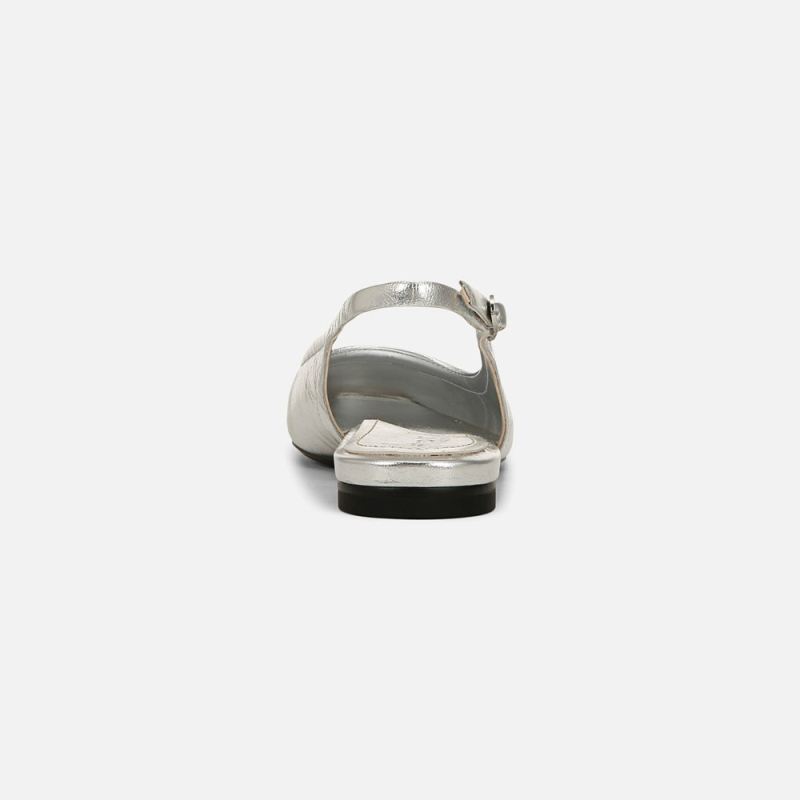 Naturalizer Women's 27 EDIT Cadence Slingback Flat - Silver Leather