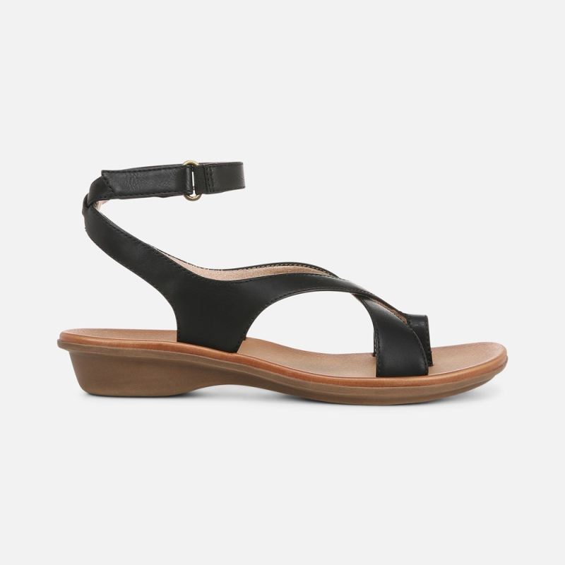 Naturalizer Women's Soul Sivan Strappy Sandal - Black Faux Leather