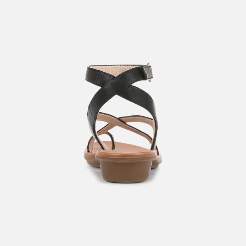 Naturalizer Women's Soul Sivan Strappy Sandal - Black Faux Leather