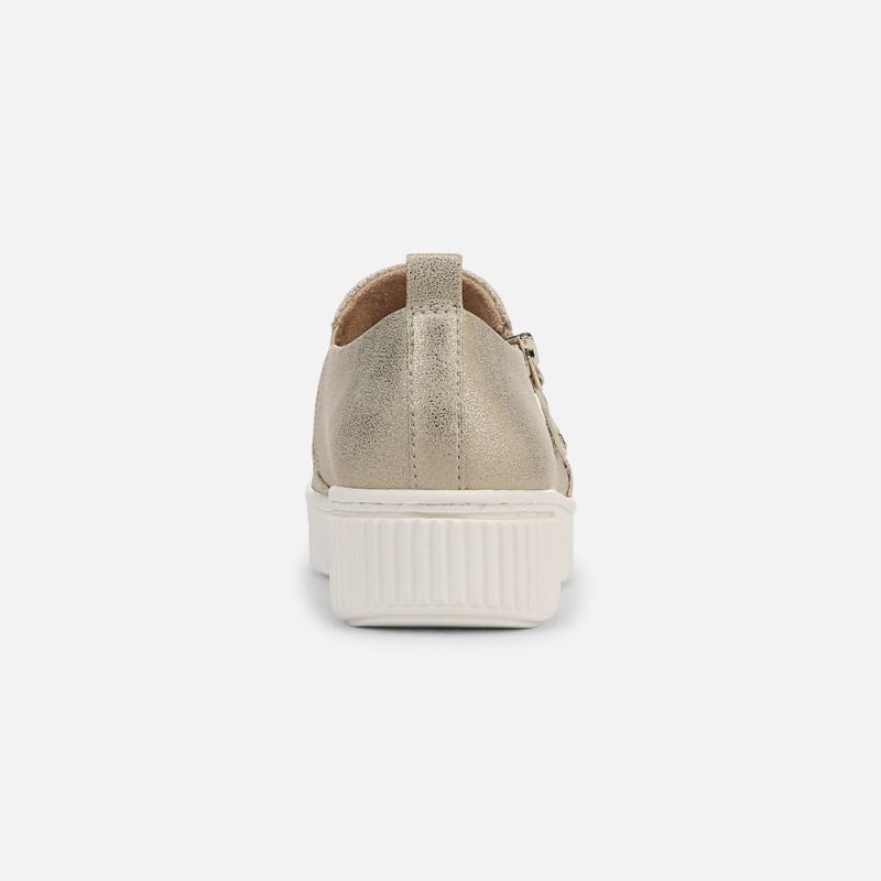 Naturalizer Women's SOUL Turner Slip On Sneaker - Soft Gold Faux Leather
