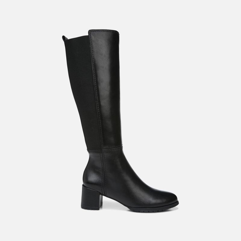 Naturalizer Women's Brent Weatherproof Wide Calf Knee High Boot - BLACK LEATHER