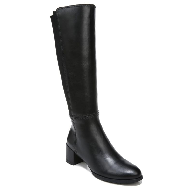 Naturalizer Women's Brent Weatherproof Wide Calf Knee High Boot - BLACK LEATHER