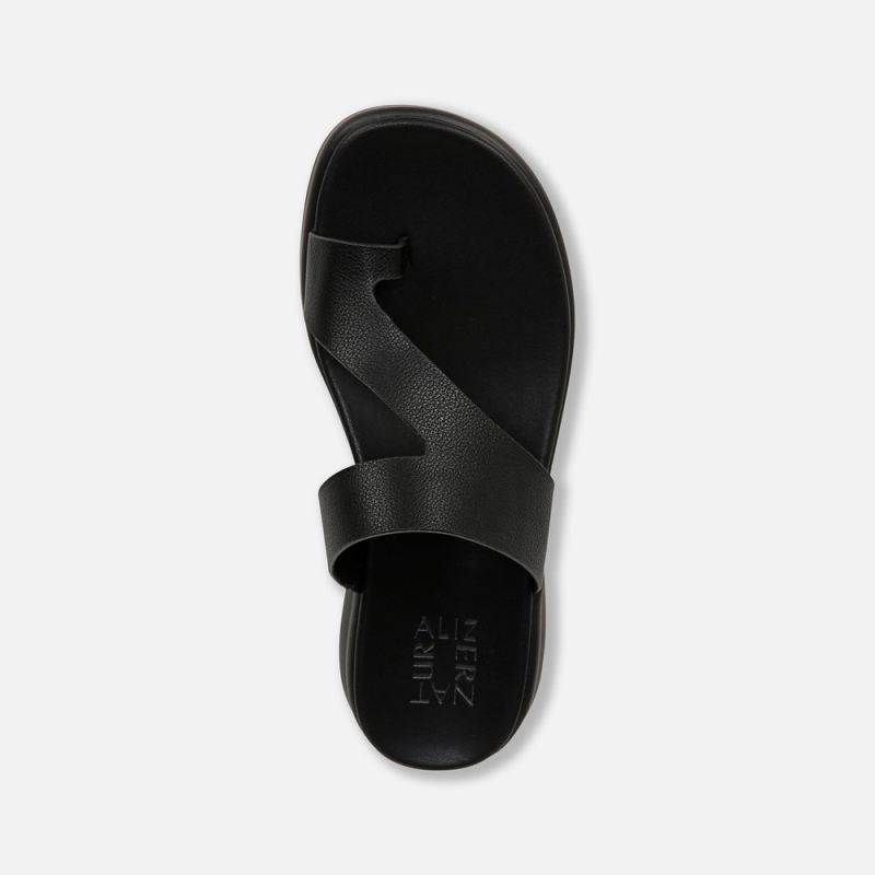 Naturalizer Women's Cailan Sandal - Black Faux Leather