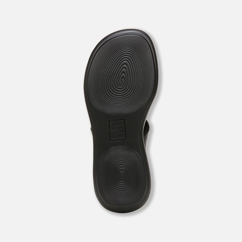 Naturalizer Women's Cailan Sandal - Black Faux Leather