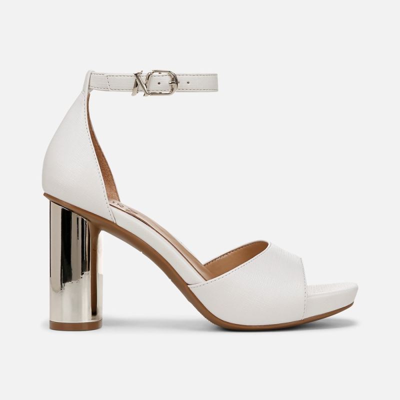 Naturalizer Women's Malia Dress Sandal - Warm White Faux Leather