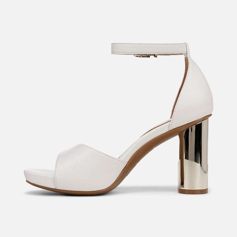 Naturalizer Women's Malia Dress Sandal - Warm White Faux Leather