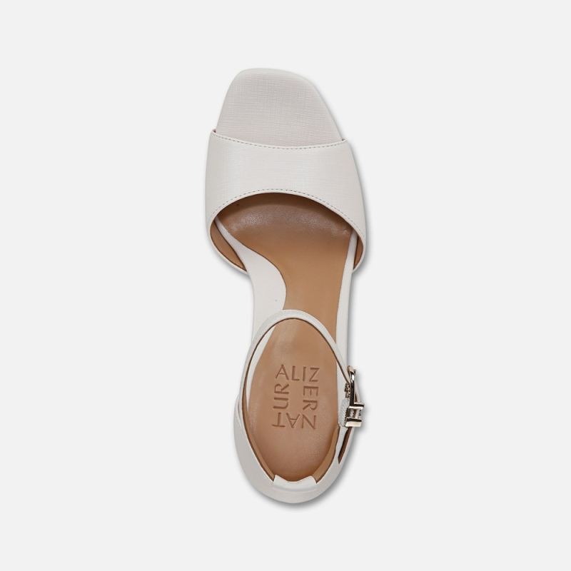 Naturalizer Women's Malia Dress Sandal - Warm White Faux Leather