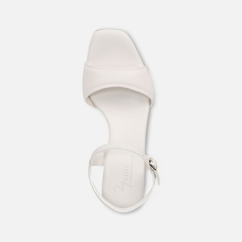 Naturalizer Women's 27 EDIT Grace Dress Sandal - Warm White Leather