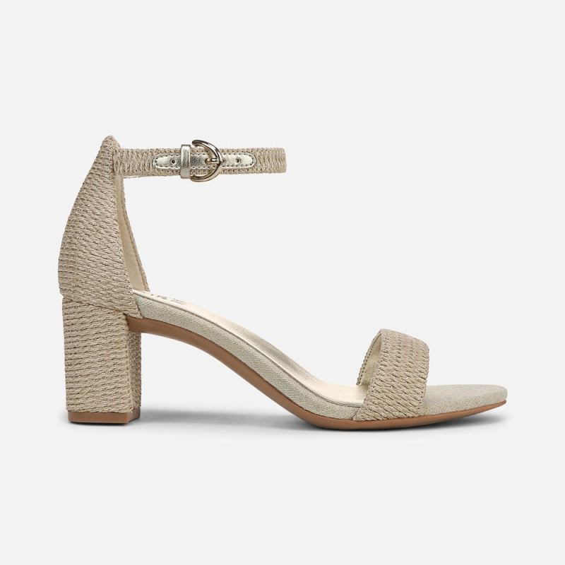 Naturalizer Women's Vera Dress Sandal - Natural Gold Woven Fabric