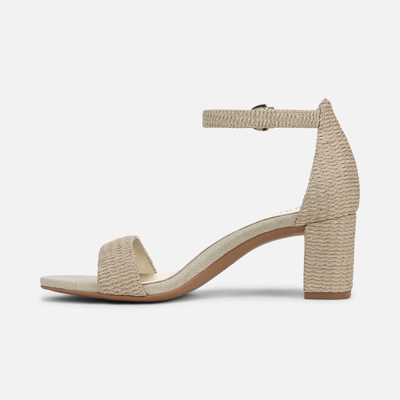 Naturalizer Women's Vera Dress Sandal - Natural Gold Woven Fabric